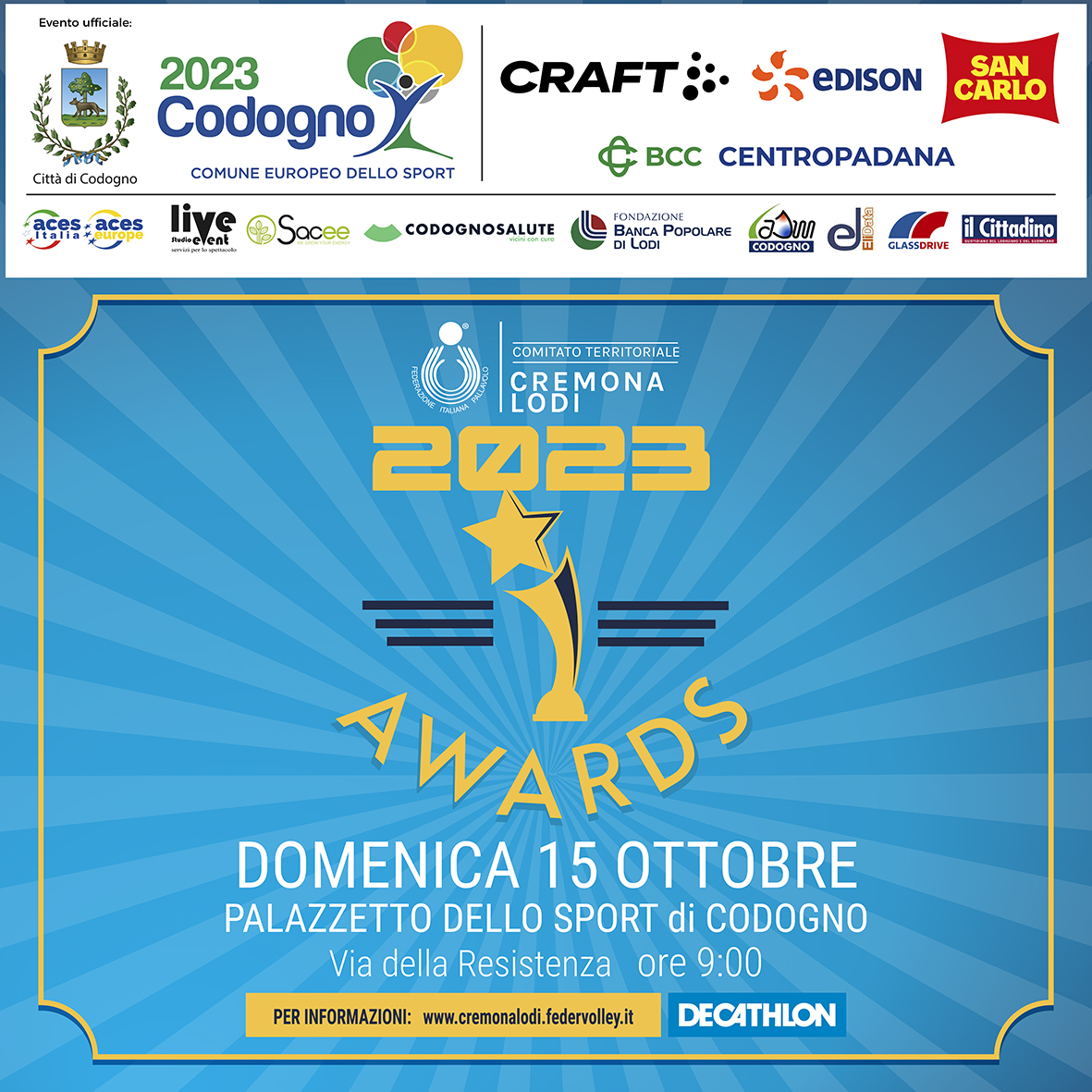 Codogno - Cerimonia delle premiazioni FIPAV
